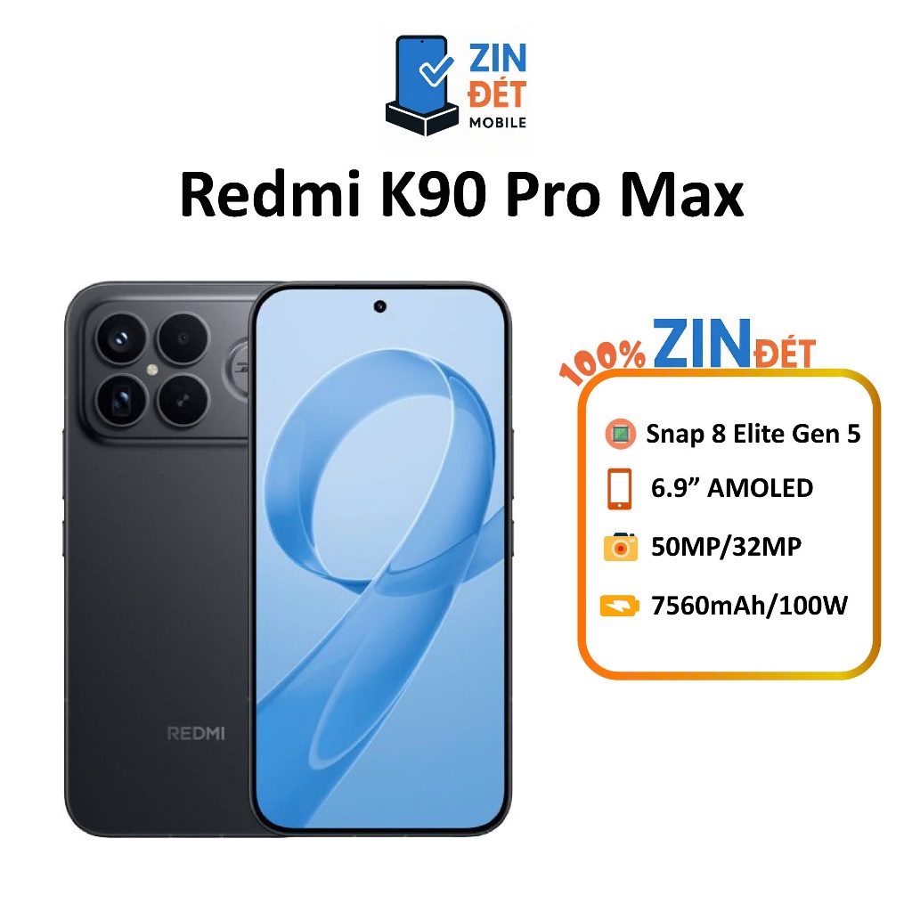 Điện thoại Xiaomi Redmi K90 Pro Max Snapdragon 8 Elite Gen 5 bảo hành 6 tháng tất cả các lỗi từ nhà sản xuất | Shopee Việt Nam