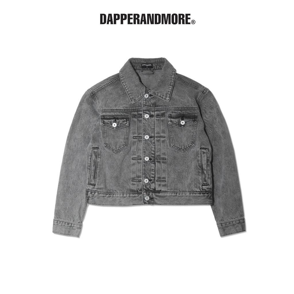 Áo Khoác Jeans DAPPERANDMORE "TRUCKER DENIM JACKET" - Xám | Shopee Việt Nam