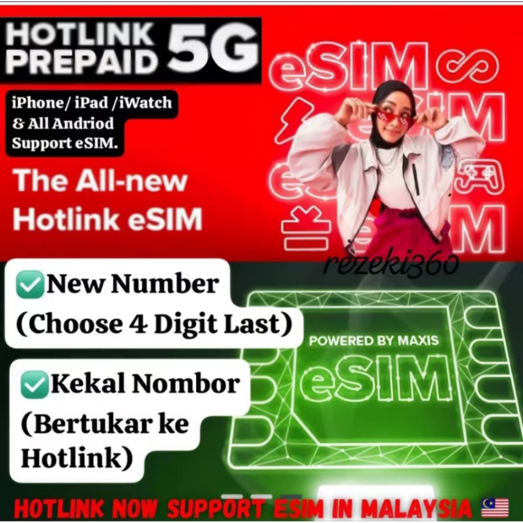 eSIM Travell Hotlink Singapore/Indonesia/Thai/Malaysia New 2026 | Shopee Malaysia