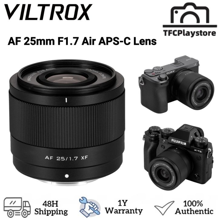 VILTROX AF 25mm F1.7 Air APS-C Lens Large Aperture STM Prime Lens for Sony E Fuji X Nikon Z Mount Cameras | Lazada Malaysia