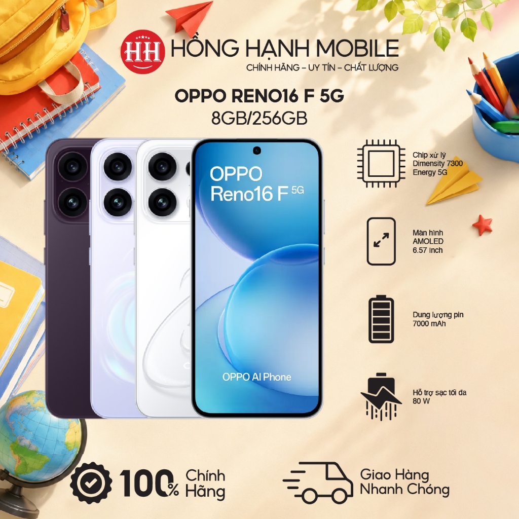 Điện Thoại Oppo Reno16 F 5G 8GB/256GB - Hàng Chính Hãng | Shopee Việt Nam