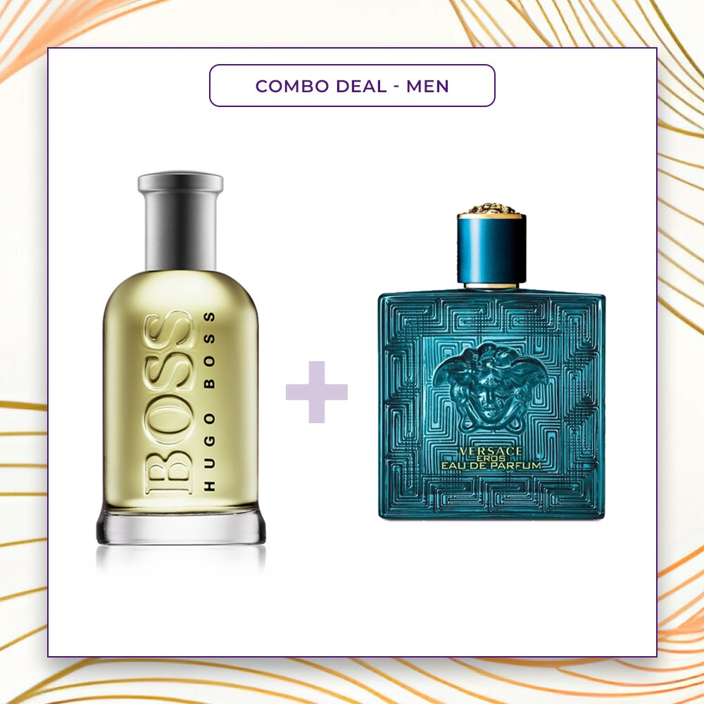 [Combo - Men] Hugo Boss Bottled EDT 100ml + Versace Eros EDP 100ml