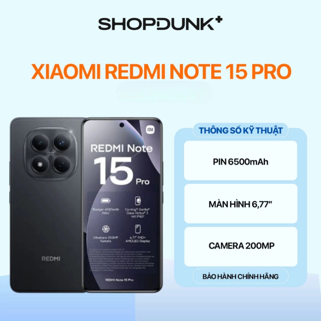 Điện Thoại Xiaomi Redmi Note 15 Pro ( 8+256GB | 12+256GB) Chính Hãng | Shopee Việt Nam