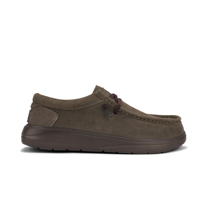 HeyDude Men's Wally COMF Suede - Major Brown/Mole Brown (41975-2KU) | Lazada Malaysia