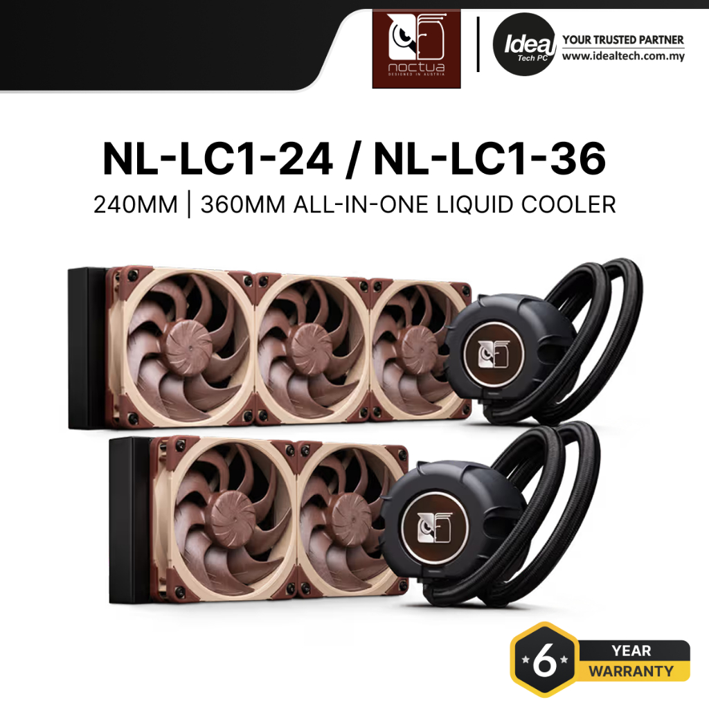 NOCTUA NL-LC1 AIO LIQUID COOLER | 240MM / 360MM | INCLUDE NF-A12x25 G2 PWM FANS | ASETEK EMMA V2 AIO SYSTEM | Shopee Malaysia