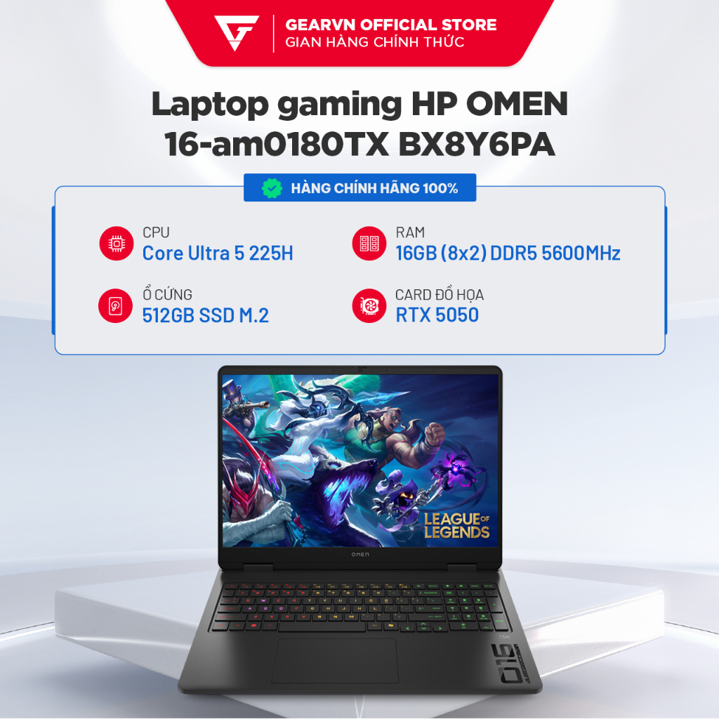 Laptop gaming HP OMEN 16-am0180TX BX8Y6PA | Ultra 5 225H | RAM 16GB | SSD 512 GB | 5050 | Shopee Việt Nam