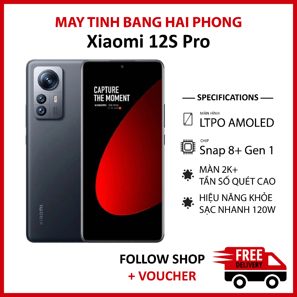 Điện thoại Xiaomi Mi 12S Pro rom quốc tế RAM 8/256GB chip Snapdragon 8+ Gen 1 màn LTPO AMOLED 2K+ 120Hz pin 4600 mAh | Shopee Việt Nam