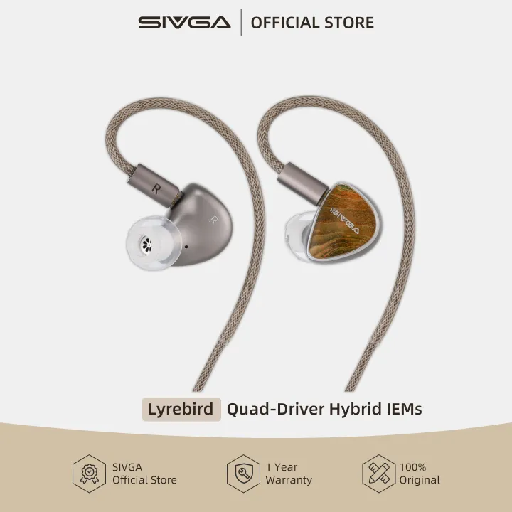 SIVGA Lyrebird Quad-Driver Hybrid IEMs 4.4mm Balanced 0.78mm 2-pin HiFi In-Ear Earphones