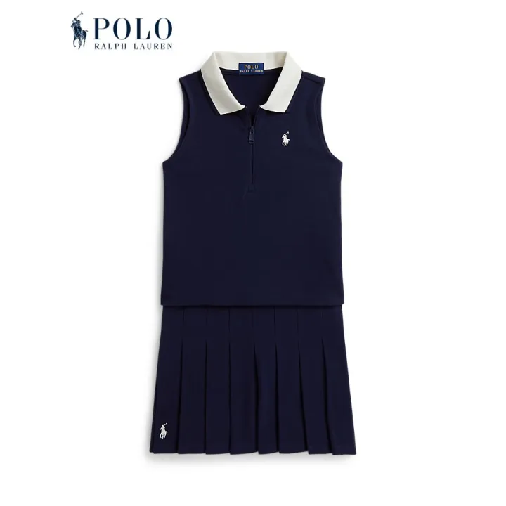Polo Ralph Lauren Kids (Girl) Stretch Mesh Boxy Polo Shirt & Skort