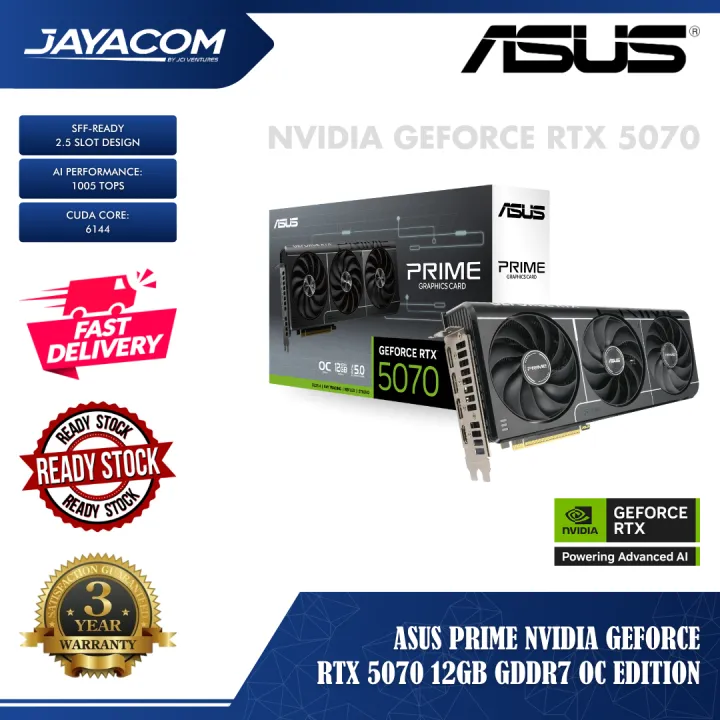 ASUS PRIME Nvidia GeForce RTX 5070 12GB GDDR7 OC Edition | Lazada Malaysia