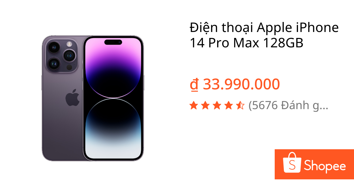 Điện thoại Apple iPhone 14 Pro Max 128GB | Shopee Việt Nam
