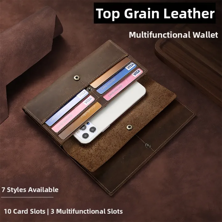 Multifunction Trifold Large Capacity Leather Wallet Men | Lazada Malaysia