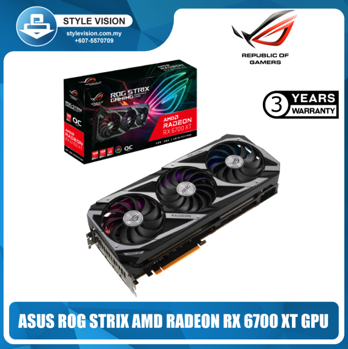 ASUS ROG STRIX RADEON RX 6700 XT 12GB GDDR6 OC GRAPHIC CARD | Lazada Malaysia