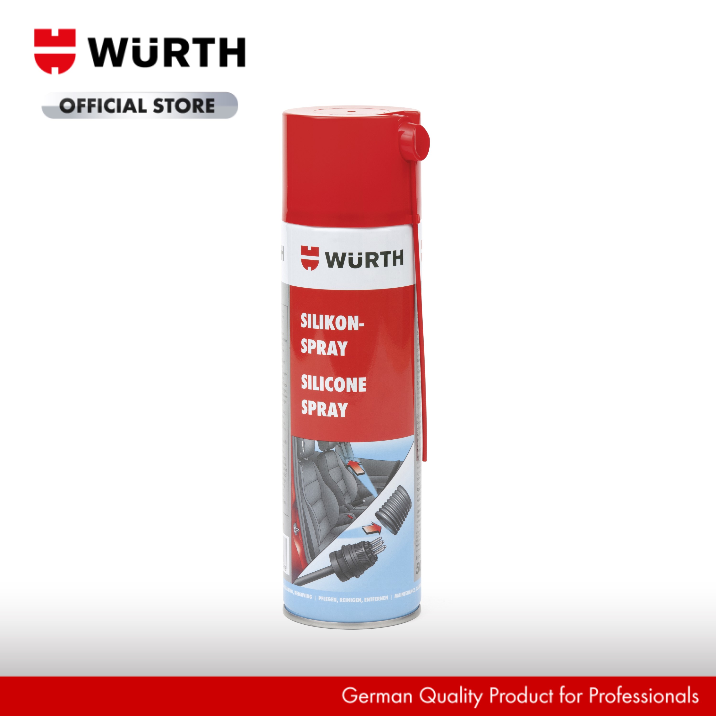 Wurth Dầu Silicon Bảo Dưỡng Đa Năng Silicone Spray 500Ml