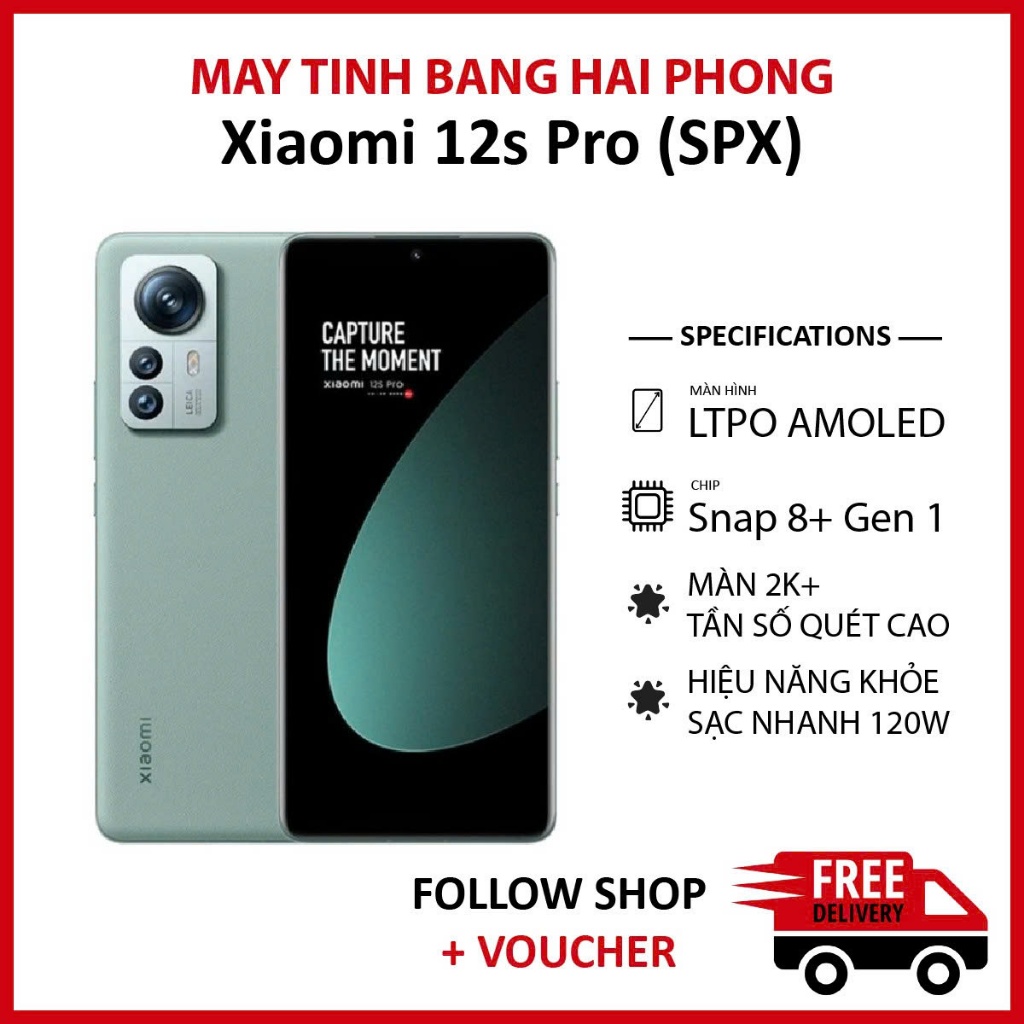 Điện thoại Xiaomi Mi 12S Pro (SPX) RAM 12/256GB chip Snapdragon 8+ Gen 1 Camera 50MP pin 4600 mAh hỗ trợ sạc nhanh 120W | Shopee Việt Nam
