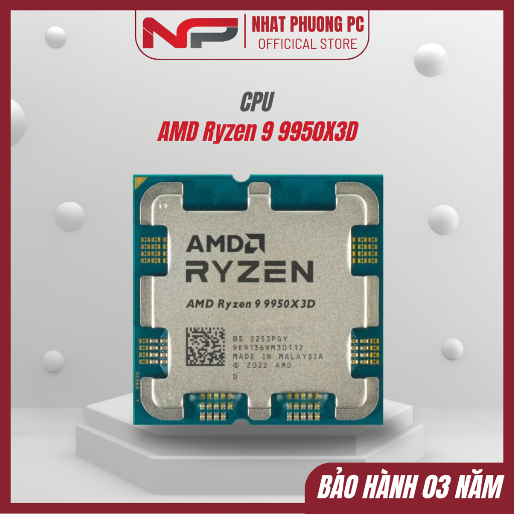 CPU AMD Ryzen 9 9950X3D 16 Nhân 32 Luồng | Shopee Việt Nam