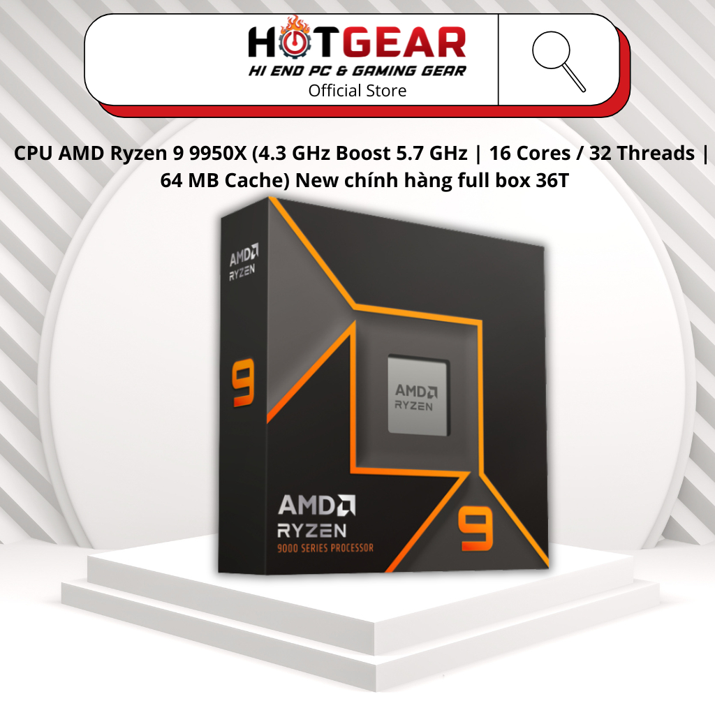 CPU AMD Ryzen 9 9950X (4.3 GHz Boost 5.7 GHz | 16 Cores / 32 Threads | 64 MB Cache) New chính hàng full box 36T | Shopee Việt Nam