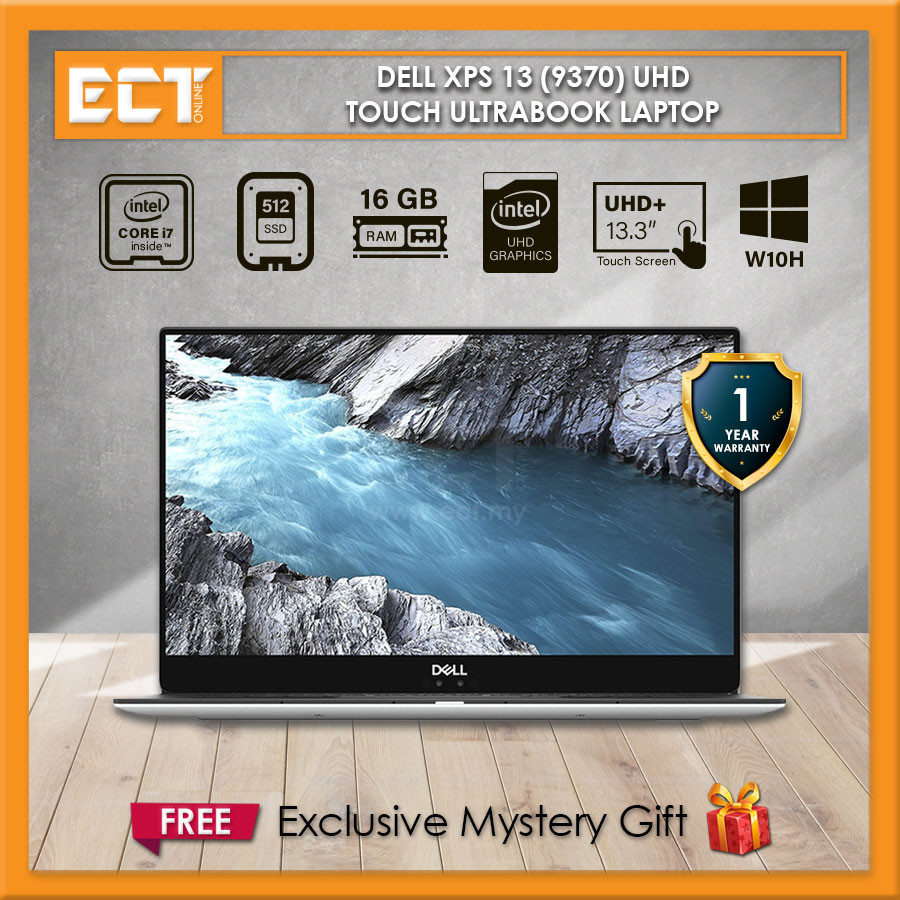 Dell XPS 13 (9370) UHD Touch Ultrabook Laptop (i7-8550U 4.0Ghz,512GB SSD,16GB,13.3"UHD Touch,W10)