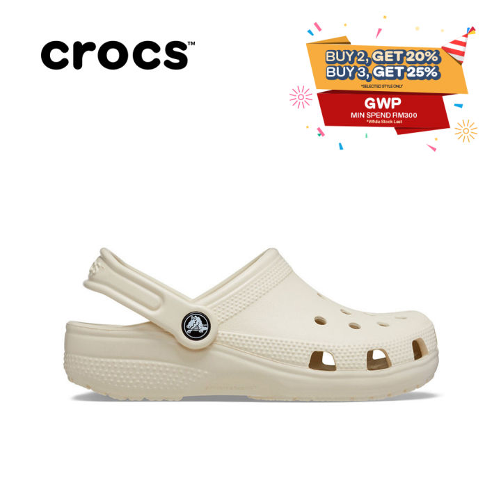 Crocs Kids Classic Clog - Bone | Lazada Malaysia