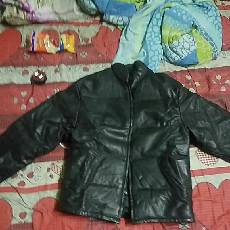 Schott Leather Down Jacket Black Size 40 Men's Rider's Made in USA | Shopee Malaysia