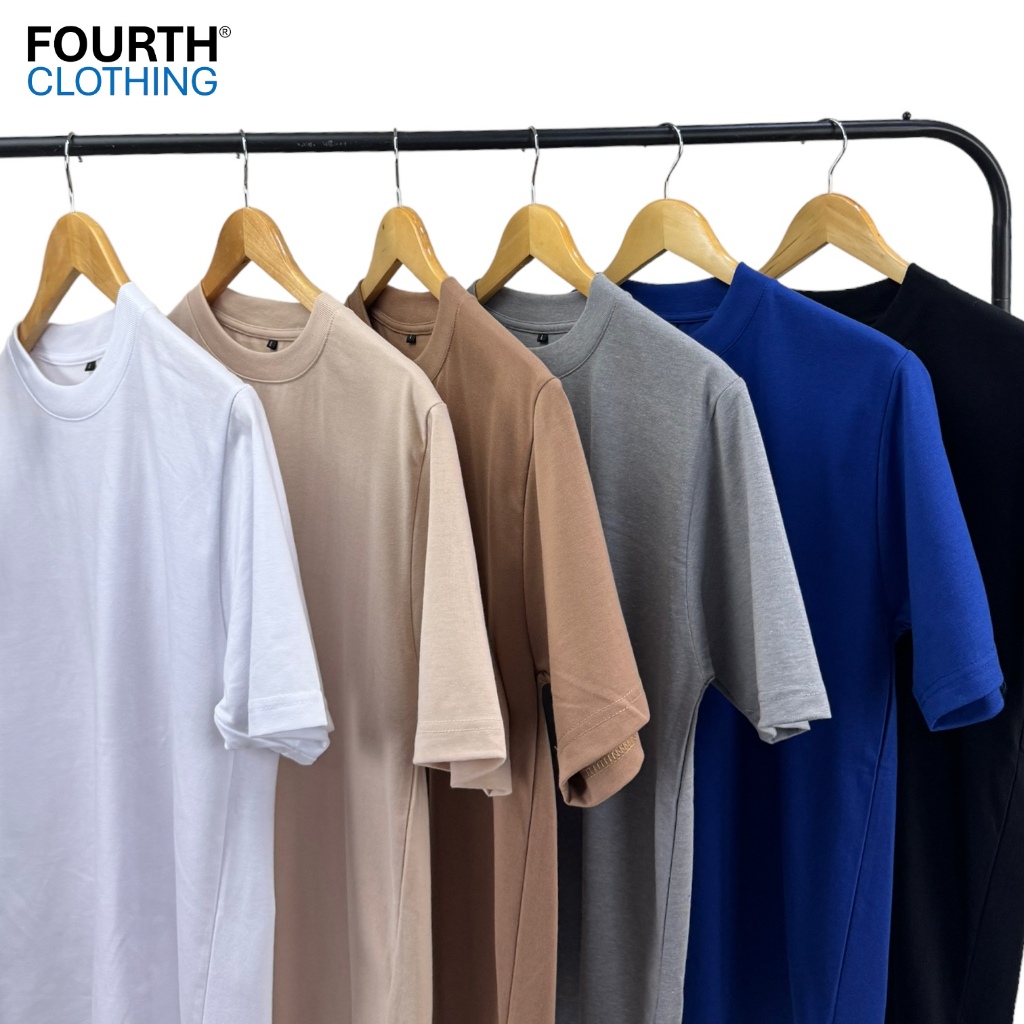 Premium Classic Crew Neck T-Shirt Unisex Heavyweight (CVC Cotton 220 GSM) by Fourth Clothing Baju T Shirt Lelaki | Shopee Malaysia