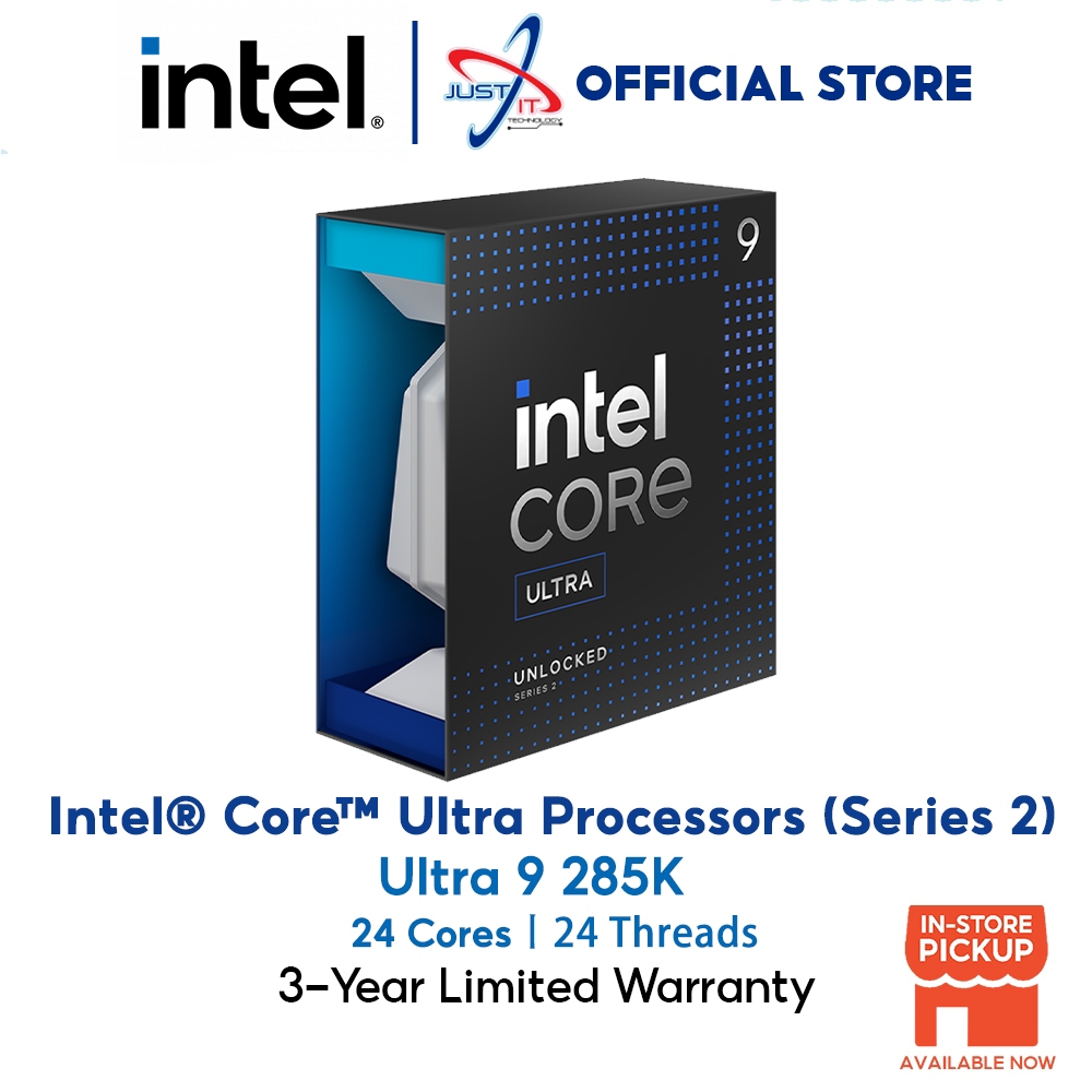 INTEL Core ULTRA 9 285K LGA1851 Processor ( 24 Cores / 24 Threads / Max Turbo Frequency 4.6GHZ / 36MB CACHE ) | Shopee Malaysia