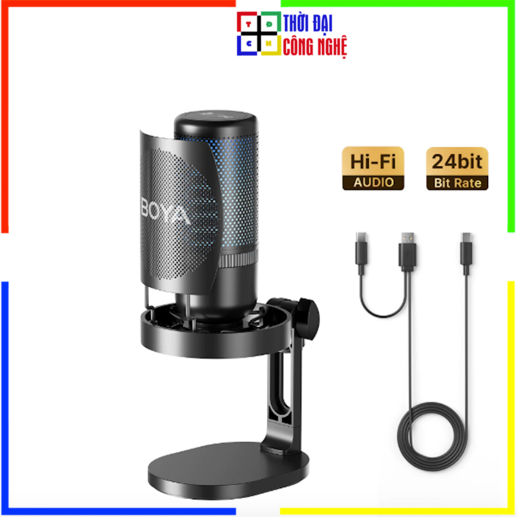 BOYA K3 Micro Condenser USB, Hiệu Ứng Ánh Sáng RGB Cho Streamer, Podcast, Giảng Dạy. Bảo hành 12 tháng, 1 đổi 1 15 ngày | Shopee Việt Nam