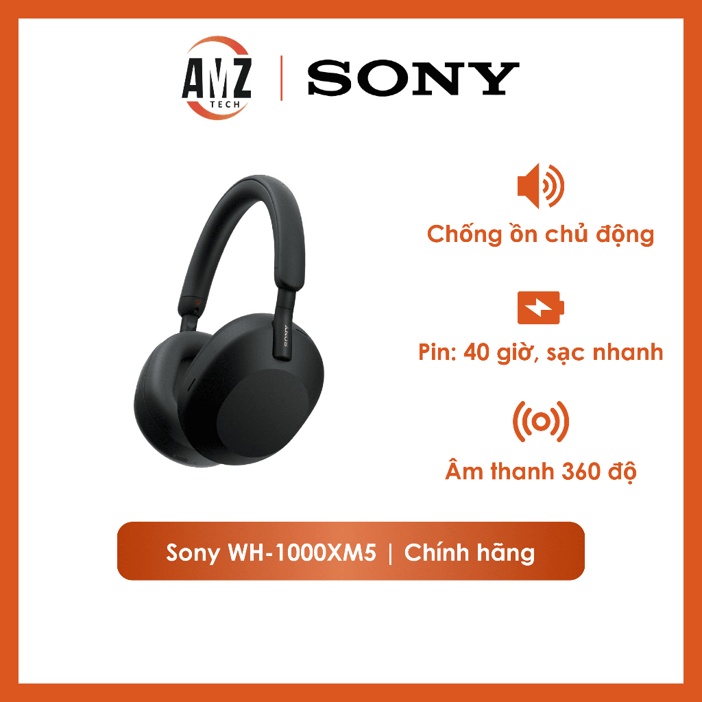 SONY WH-1000XM5 – Headphones Flagship, Chống Ồn Chủ Động Đỉnh Cao, Âm Thanh Hi-Res, Pin 30 Giờ | Shopee Việt Nam