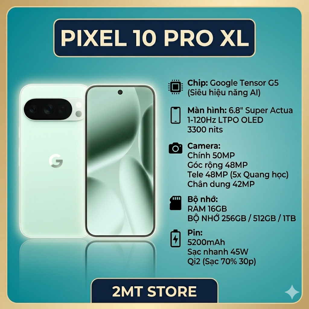 Điện Thoại Google Pixel 10 Pro XL Quốc Tế Like New Ram 16G Tần Số Quét 120hz Bộ Nhớ 256G 512G | Shopee Việt Nam