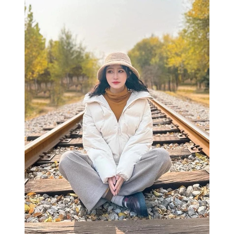 Áo phao lông vũ đại hàn dáng ngắn U.N.I.Q.L.O Parka Seamless Down (pick store Nhật) | Shopee Việt Nam