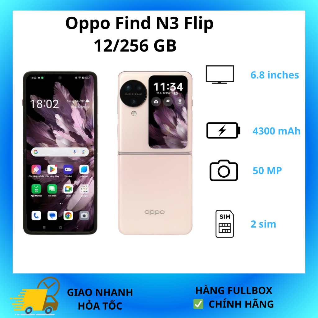 Điện thoại OPPO Find N3 Flip 5G (12/256) chính hãng Việt Nam Fullbox | Shopee Việt Nam