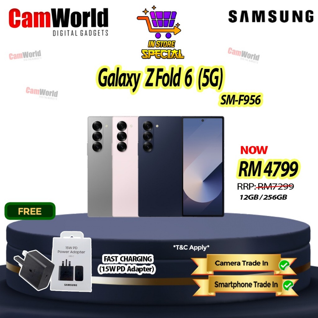 Samsung Galaxy Z Fold6 / Z Fold 6 5G ( 12GB / 256GB ) Warranti Samsung Malaysia
