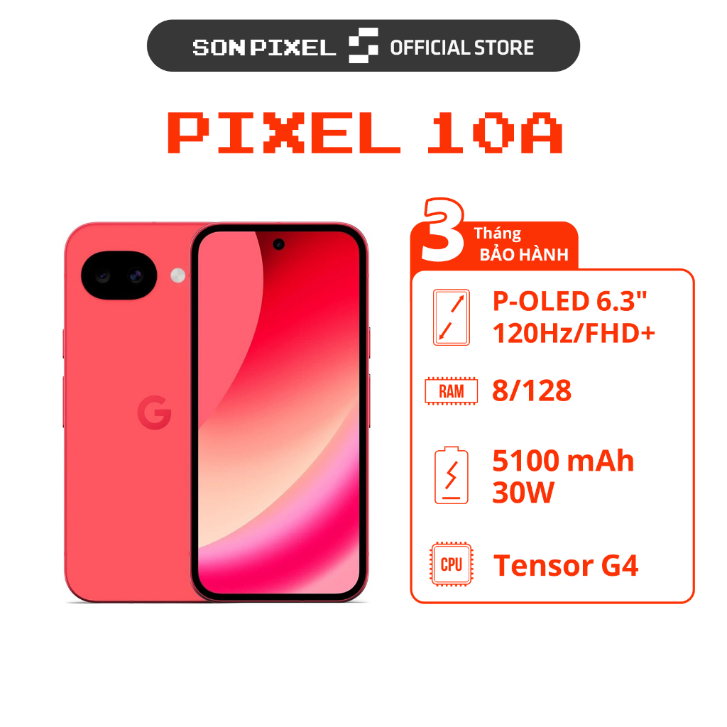 Điện thoại Google Pixel 10a, Chip Google Tensor G4, Màn hình P-OLED 6,3 Inch 120Hz, Hỗ Trợ AI Đỉnh Cao. SonPixel | Shopee Việt Nam