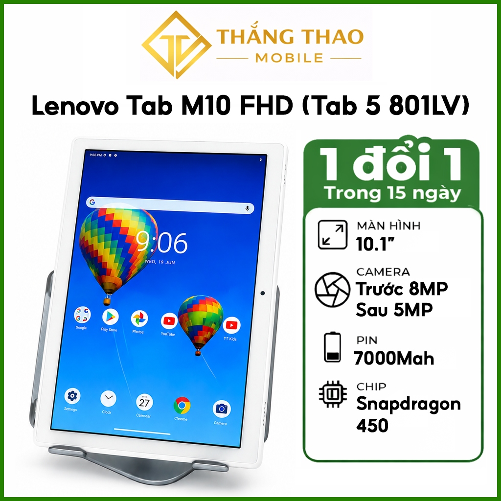 Máy tính bảng Lenovo Tab M10 FHD (3GB/32GB) Qualcomm Snapdragon 450 , Pin 7000mAh | Shopee Việt Nam