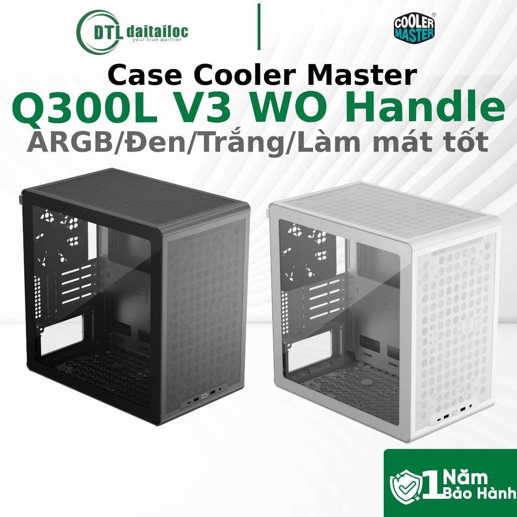 Case Cooler Master Q300L V3 WO Handle Micro-ATX Sẵn 1 Fan Màu Đen Trắng | Chính Hãng | Bảo Hành 12 Tháng | Shopee Việt Nam