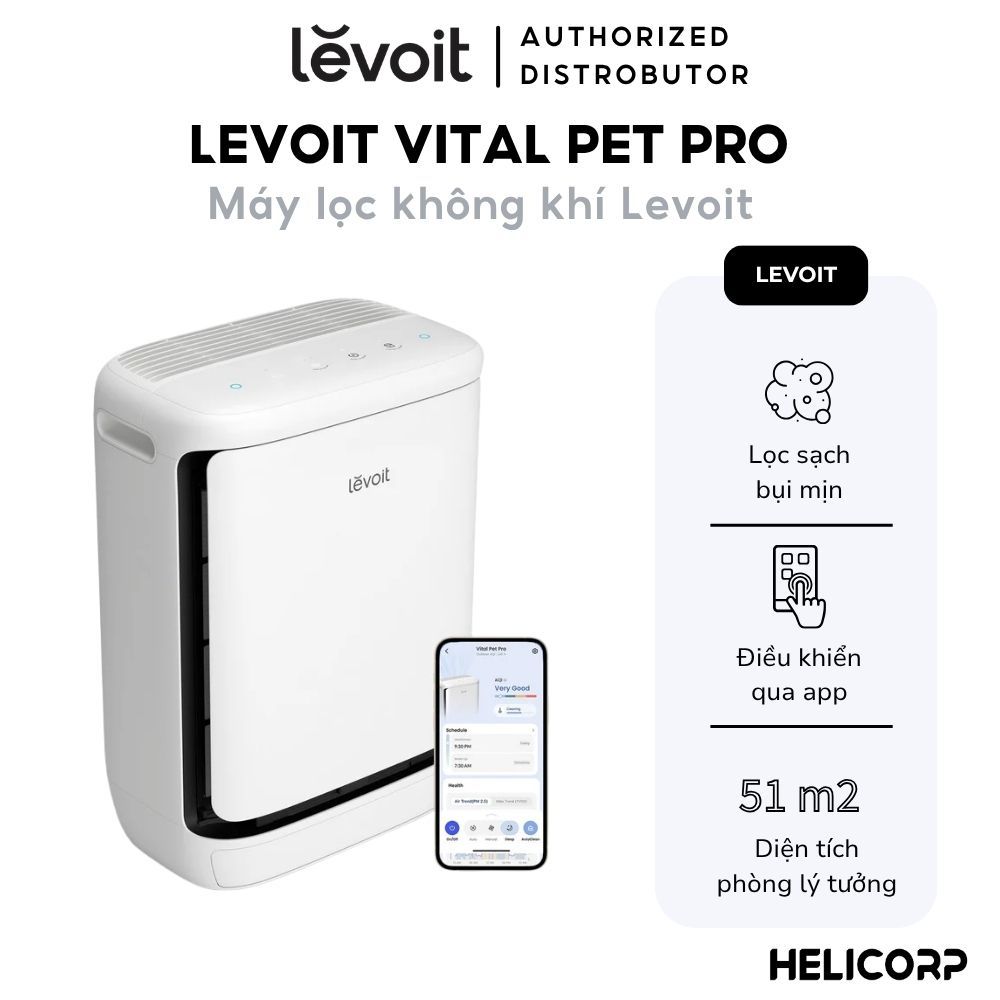 [BH 24 Tháng] Máy Lọc Không Khí Cho Thú Cưng Levoit Vital Pet Pro 51m2 Lọc Bụi Mịn, Khử Mùi, Hút Lông | Shopee Việt Nam