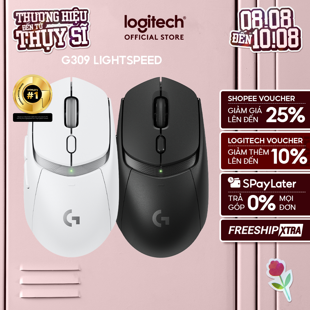 Chuột gaming không dây Logitech G309 LIGHTSPEED - Switch LIGHTFORCE, HERO 25K, Pin hơn 300h | Shopee Việt Nam