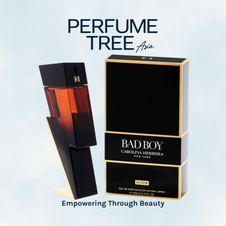 Carolina Herrera Bad Boy Elixir EDP Men Perfume l Leather Woody Oriental Long Lasting Original Perfume for Men