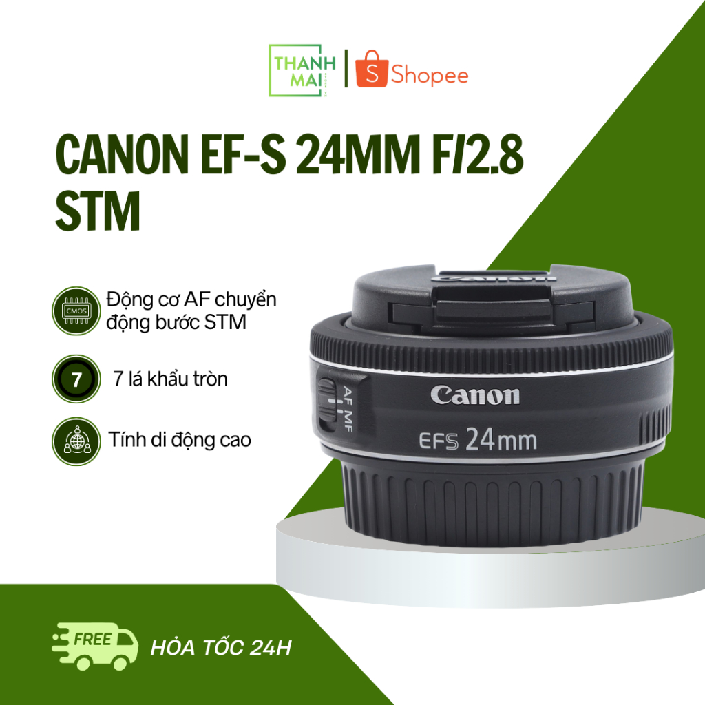 Ống Kính Canon EF-S 24mm F/2.8 STM | Shopee Việt Nam