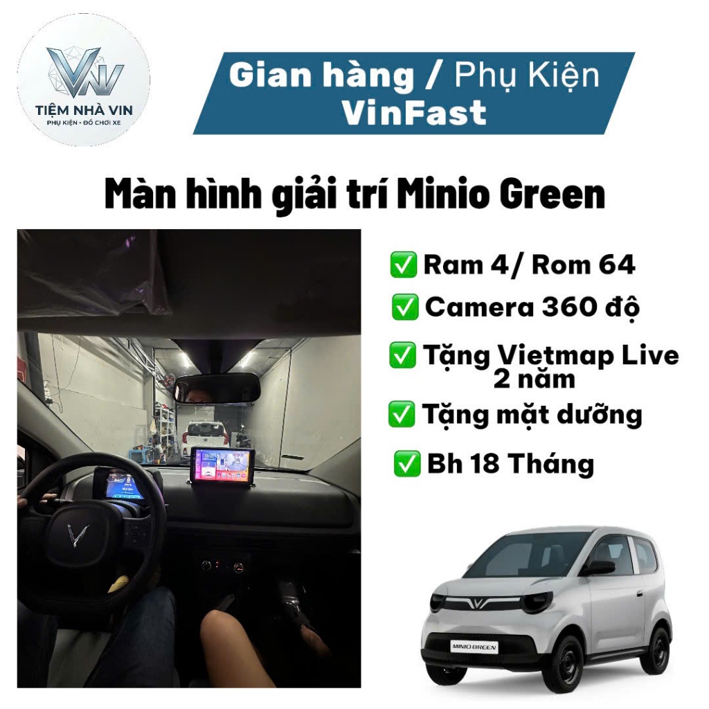 (VinFast) Màn hình Minio Green 9inch kèm Camera 360 độ, tặng Vietmap Live 2 năm + mặt dưỡng | Shopee Việt Nam