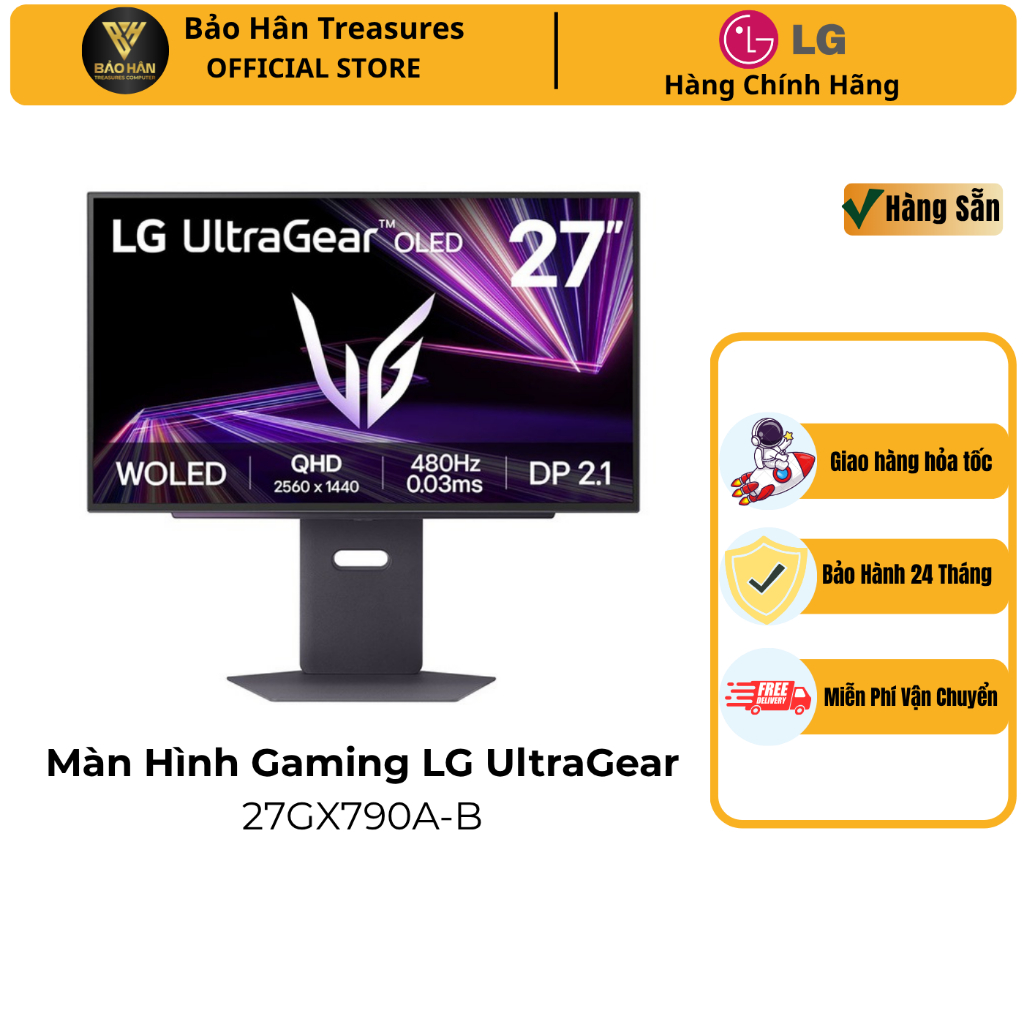 Màn Hình Gaming LG UltraGear Màn Hình LG 27GX790A-B.ATV 27 inch QHD OLED 480Hz 0.03ms - Hàng Chính Hãng | Shopee Việt Nam