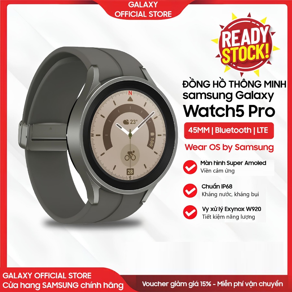 Watch5 Pro - Đồng hồ thông minh Samsung Galaxy Watch 5 Pro GPS/LTE 45mm - Hàng chính hãng | Shopee Việt Nam