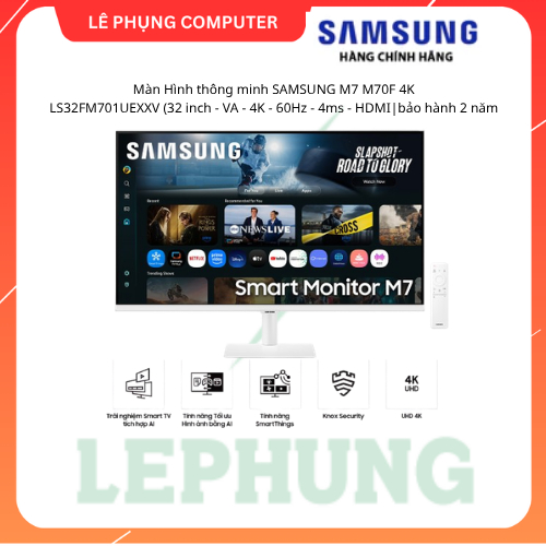 Màn Hình thông minh SAMSUNG M7 M70F 4K LS32FM701UEXXV (32 inch - VA - 4K - 60Hz - 4ms - HDMI|bảo hành 2 năm | Shopee Việt Nam