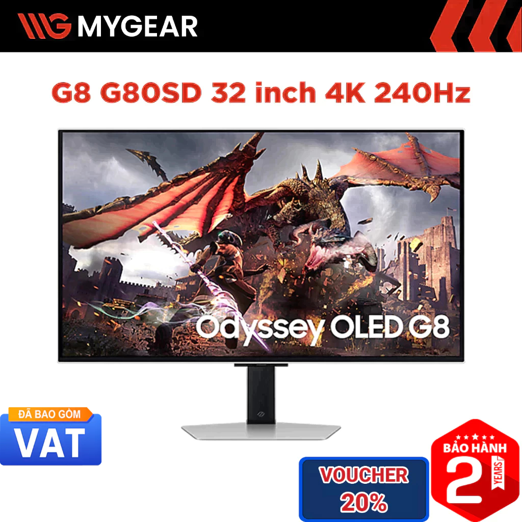 Màn hình Gaming Samsung Odyssey OLED G8 G80SD LS32DG802SEXXV 32 inch 4K 240Hz 0.03ms OLED | Shopee Việt Nam