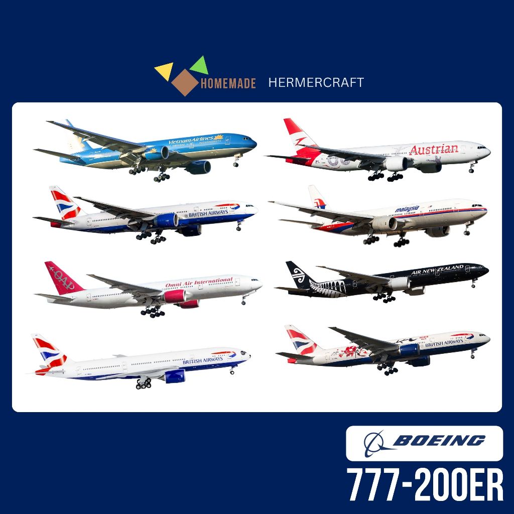 Mô Hình Bìa Cứng Máy Bay Thương Mại Boeing 777 (777-200ER, 777-300ER, 777-F, 777-9X) | Shopee Việt Nam