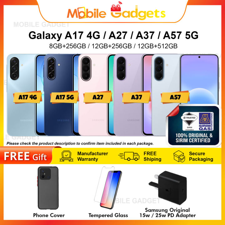 Samsung Galaxy A17 4G & 5G / A27 / A37 / A57 5G Original Malaysia New Set