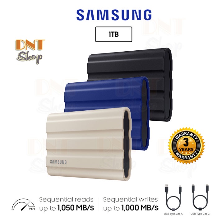 Ổ cứng di động SSD Portable Samsung T7 Shield 1TB FULL BOX Mới 100% USB 3.2 Gen 2 (MU-PE1T0) | Shopee Việt Nam