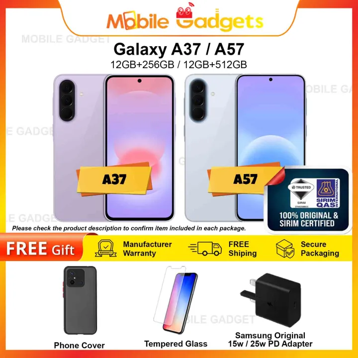 [ NEW ARRIVAL ] Samsung Galaxy A37 / A57 5G [12GB+256GB/512GB] | Original Malaysia Set