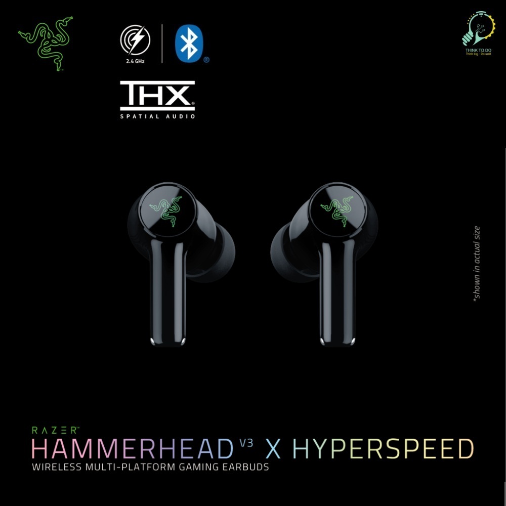 Tai nghe Razer Hammerhead V3 X HyperSpeed — Ultra-Low Latency, Multi-Platform Wireless Earbuds | Shopee Việt Nam