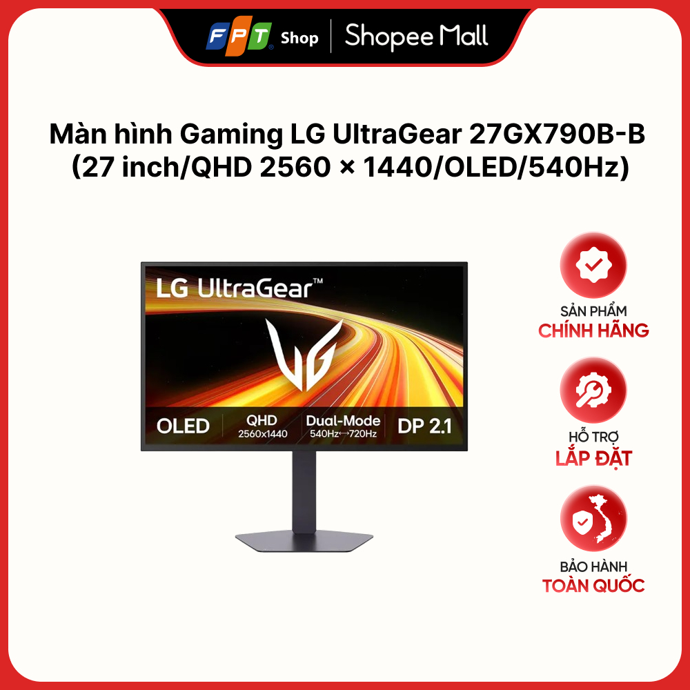 Màn hình Gaming LG UltraGear 27GX790B-B (27 inch/QHD 2560 x 1440/OLED/540Hz) | Shopee Việt Nam